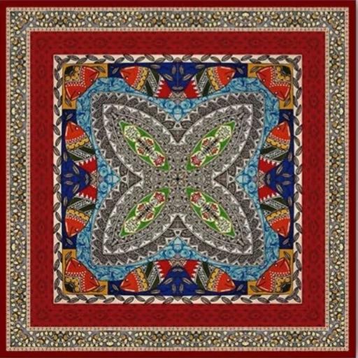فرش چاپی مربع طرح سنتی لاکی مخمل هازان ترک کدQ121 (پس کرایه) فرش چاپی مربع طرح سنتی لاکی مخمل هازان ترک کدQ121 (پس کرایه)