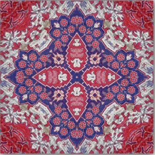 فرش چاپی سنتی مربع لاکی مخمل هازان ترک کد Q114 (پس کرایه) فرش چاپی سنتی مربع لاکی مخمل هازان ترک کد Q114 (پس کرایه)