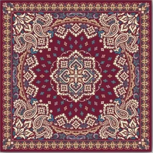 فرش چاپی مربع مخمل هازان ترک کد Q117 (پس کرایه) فرش چاپی مربع مخمل هازان ترک کد Q117 (پس کرایه)