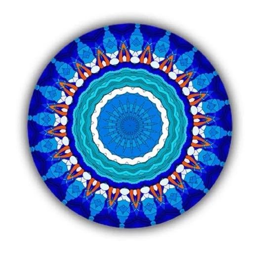 فرش چاپی گرد هازان ترک آبی کد D128 (پس کرایه) فرش چاپی گرد هازان ترک آبی کد D128 (پس کرایه)